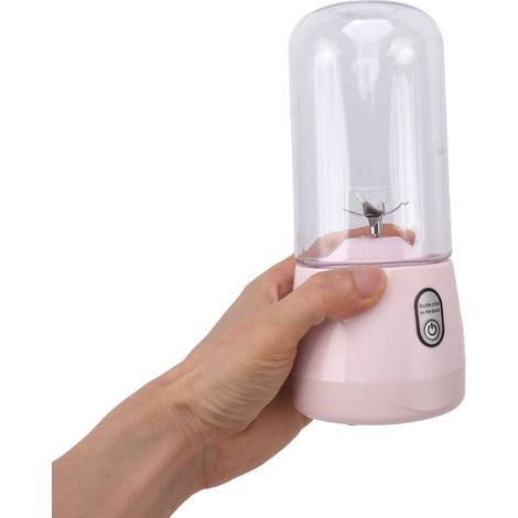Blender portable rechargeable USB, mini presse-agrumes à 6 lames, idéal pour les voyages, le sport et la cuisine (410 ml). (1/5)