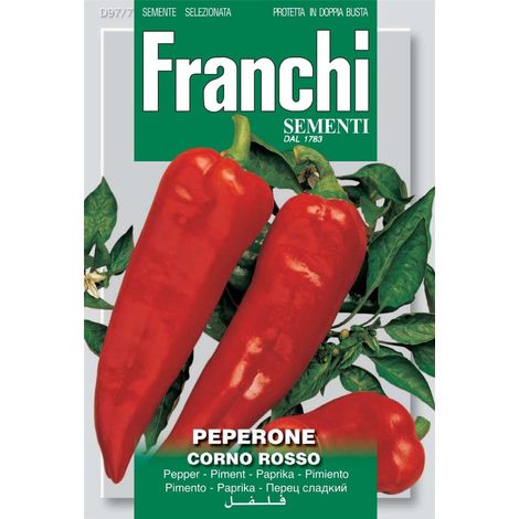 SEMI PEPERONE CORNO ROSSO DOPPIA BUSTA FRANCHI SEMENTI