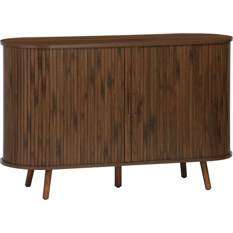 sweeek - Skandinavisches Sideboard mit 2 Schiebetüren, 120 cm