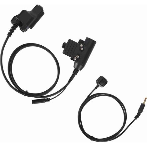 Adaptateur PTT pour casque avec double haut-parleurs, adaptateur Push-to-Talk de remplacement pour Motorola HT1000 JT1000 MT2000 MTS2000 MT6000 (1/5)