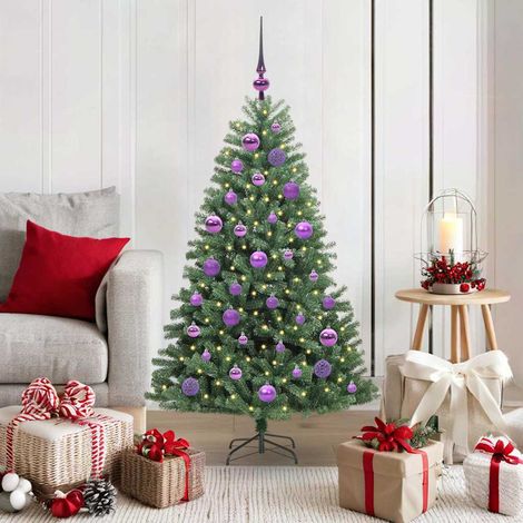 Künstlicher klappbarer Weihnachtsbaum mit 150 LEDs Grün 120 cm (1/5)