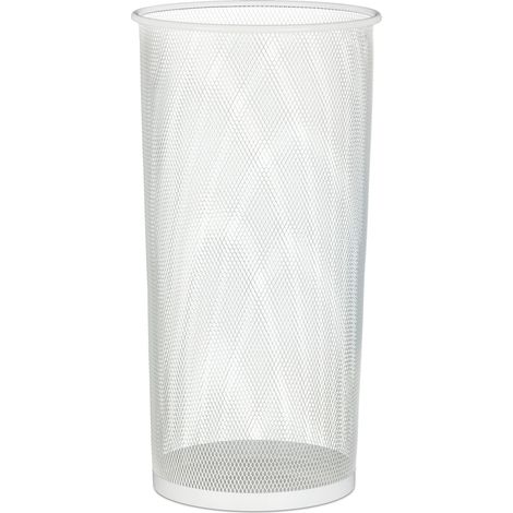 Portaombrelli aperto design chic ingresso sala d'attesa 40 x 40 x 60 cm in metallo bianco 130007884