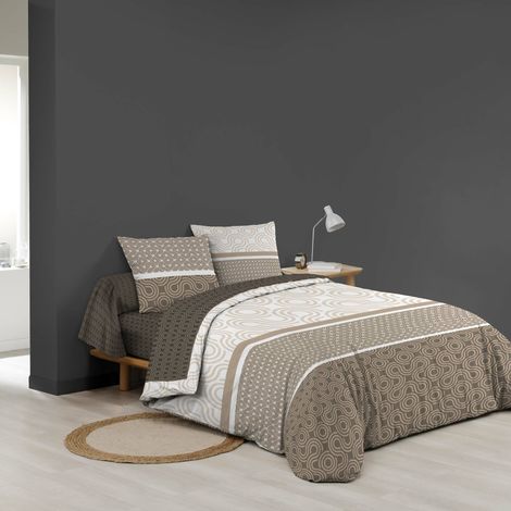 Parure de lit 6 pièces PACHA – 240 x 220 cm – 100% coton – 42 fils/cm² (1/4)