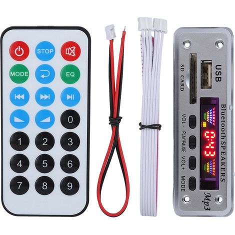 Módulo de decodificador MP3 con Bluetooth 5.0, FM, APE, FLAC y pantalla de 4 colores (modelo U-DX, color plata) (1/5)