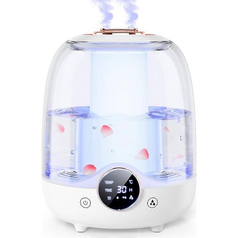 Humidificateurs pour chambre 3 L tank 30H 20dB silencieux brume time dual nozzles LED lights bébé et grand pièces (1/5)