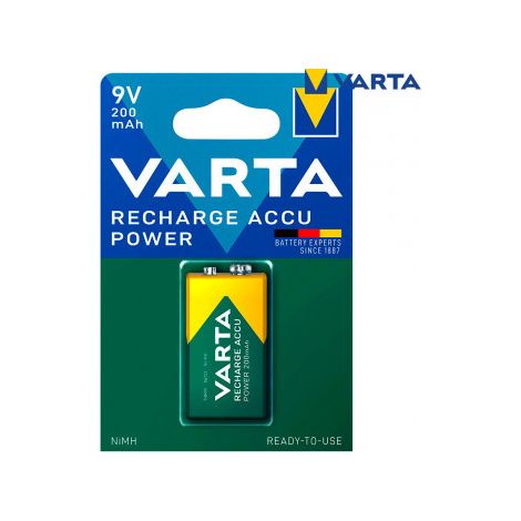 Varta Recargable Ni-MH acumulador, 200 mAh, 9 V, E-Block, HR9V