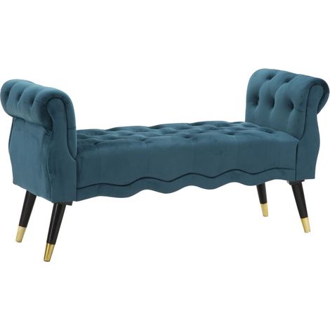 Panchetta Paris ottanio e gold in velluto trapuntato – L 120 cm