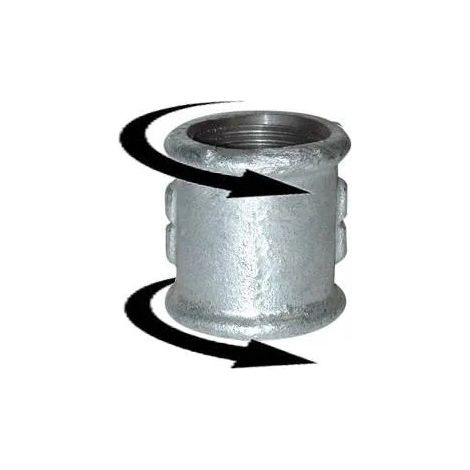 Manicotto 15x21, dritto, zincato