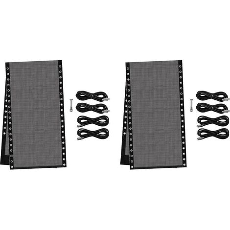 2X tissus maillés de rechange avec 8 sandows, kit réparation pour chaise longue patio/jardin/piscine, modèle A (1/5)