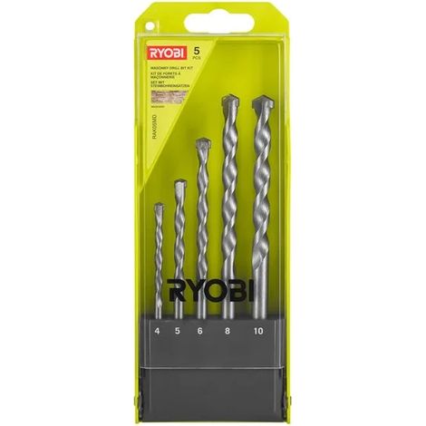Ryobi RAK05MD Kit 5 Steinbohrer 4/5/6/8/10 mm
