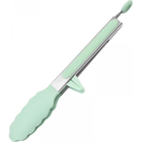 Pince de cuisine en acier inoxydable avec embouts en silicone, pince à griller de 26,7 cm, pince de cuisson