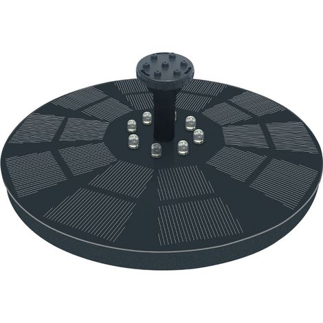 Fontaine à eau solaire avec éclairage coloré noir (1/5)
