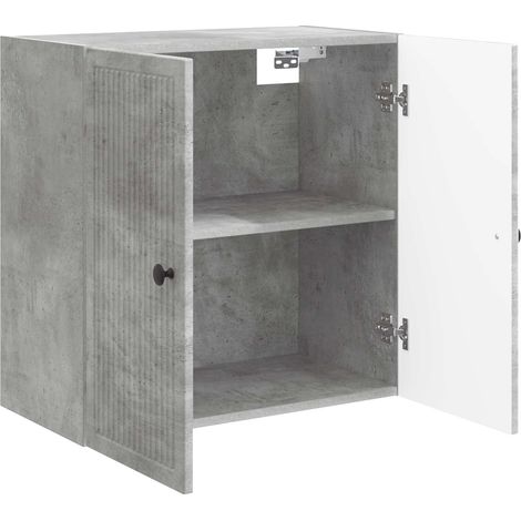 Armadietto a muro Mobiletto a muro Grigio Cemento 59 x 31 x 60 cm DAS548143 (1/5)