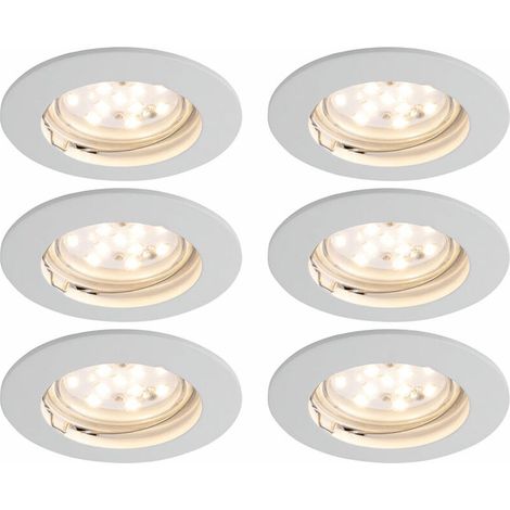 Lot de 6 luminaires encastrables, spots, éclairage en aluminium, orientables 994.73 (1/4)