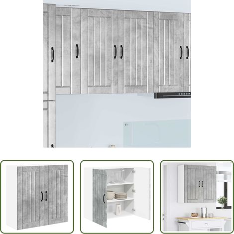 vidaXL Küchenwandschrank Holz -  Küchenschrank Beton Grau 80 x 31 x 80 cm Holzwerkstoff (1/5)