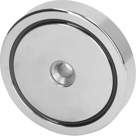 Aimant néodyme en forme de coupelle, manchon en acier inoxydable, aimant disque nickelé avec trou fraisé, 360 kg (1/5)