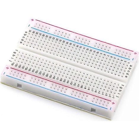 Mini plaque d'essai 400 points de connexion, circuit imprimé sans soudure, rails d'alimentation pour prototypage, blocs de connexion de distribution compatibles avec (1/5)