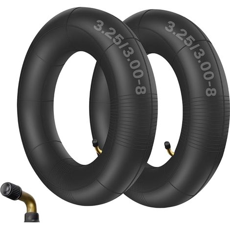 Lot de 2 chambres à air pour roue de brouette 3.25 3.00-8 renforcé 3.250/3.00-8 - Compatible avec pneus de brouette 3.25-8 3.00-8, chariot, remorque, tondeuse - Valve TR87 (1/5)