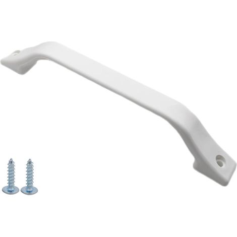 Accessoires pour VR : poignée en plastique de 9,5 pouces, main courante de soutien pour escalier et salle de bain avec 2 vis (blanc). (1/5)