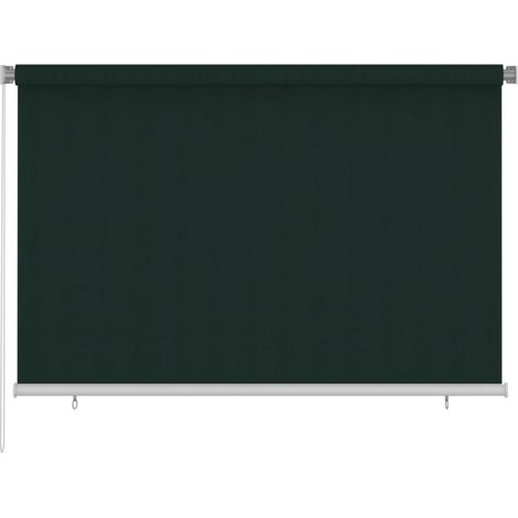 Store roulant d'extérieur 225 (l) x 140 (H) cm vert foncé HDPE vidaXL