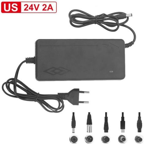 Chargeur Batterie Vélo Électrique - 42 V 2 A - Compatible Batteries Li-ion 10S 36V - Prises XLR Aviation DC5.5x2.5mm - 1 Pièce (1/4)