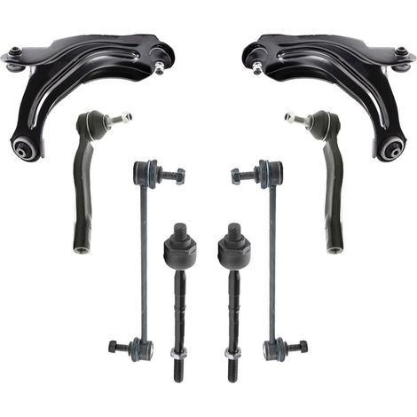 KIT BRACCIO OSCILLANTE 8 PEZZI COMPATIBILE CON RENAULT ZOE (BFM) ZOE / Kit Sospensione Completo OE/OEM / Bracci Oscillanti + Testine Sterzo / Sostituzione Diretta OEM
