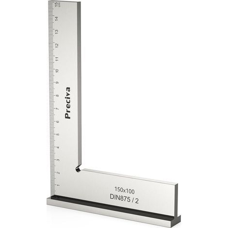 Carpenter's Square, 150x100mm Precision Right Angle Block Ruler with Scale for Carpenter Engineer, Metal Carpenter's False Square for Machines Setting Up and Laboratory Use (1/5)