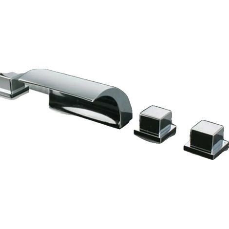 Robinet de salle de bain, Acier inoxydable, Débit de 1,5 GPM, Compatible avec la plomberie standard, Montage simple/à trois trous, Taille standard (1/5)