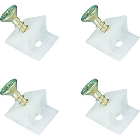 SABIR 100 Pcs Fixation Tiroir Connecteur Arrière Stabilisateurs Fixation Etagere Armoire Fond de Tiroir Réparer Les Cales pour Meubles, Bibliothèques, Tiroirs, Armoires (Avec Vis ), (1/5)
