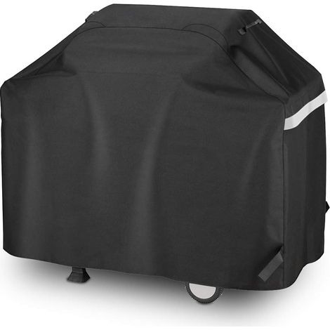 Housse de barbecue résistante aux intempéries, pour barbecue à gaz, en polyester 210D, résistante aux UV, 145 x 61 x 117 cm, noire (1/5)