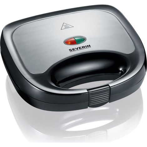 SEVERIN Appareil à croque-monsieur 600 W, Toaster à croque-monsieur pour des sandwichs toujours délicieux, Appareil de cuisson préparant 2 croque-monsieur à la fois, noir, SA 2969 (1/5)