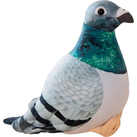 Pigeon - Peluche Réaliste en Peluche Douce - Décoration Intérieure Salon Chambre Bureau - Oreiller Jette Doux - 1 Pièce (1/5)