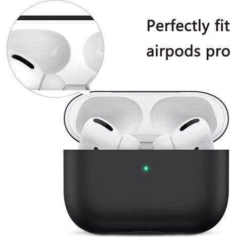 Funda de tela con estuche para AirPods Pro compatible con el estuche inalámbrico Apple AirPods Pro (LED visible en la parte frontal) - [Compatible con carga inalámbrica] [Protección adicional] (1/5)
