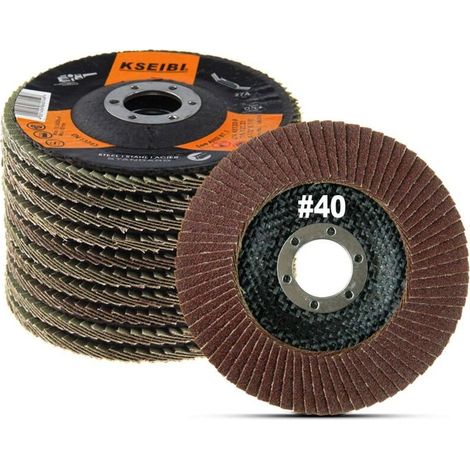 4 1/2 in Flap Disc Aluminum Oxide 10 Pack Auto Body Sanding Grinding Wheel (40 Grit) 686008 (1/5)
