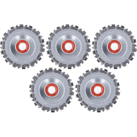 5 PCS Disques de Scie à Chaîne, Disque de Meuleuse d'angle en Acier 8660 Résistant à l'usure pour le Travail du Bois (1/5)