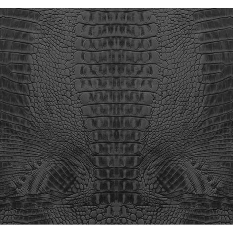 papier peint panoramique peau de crocodile noir - Origin Wallcoverings (1/5)