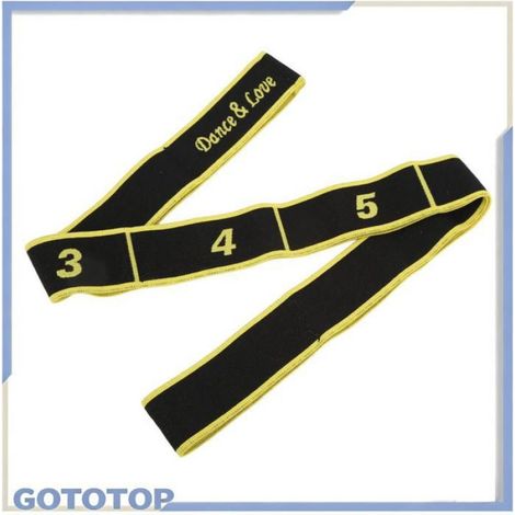 bande d'entraînement Bandes extensibles fonction d'exercice élastique Flexible Polyester coton sport chausson Jaune (1/4)
