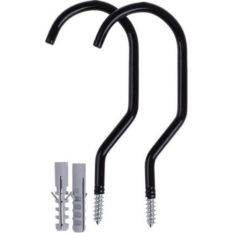 Supports muraux pour vélo,Vélo Titulaire du Support de Bicyclette Crochets de Stockage de vélo Cycle Standard pour intérieur/Garage/cabanon Noir 2pcs (1/5)
