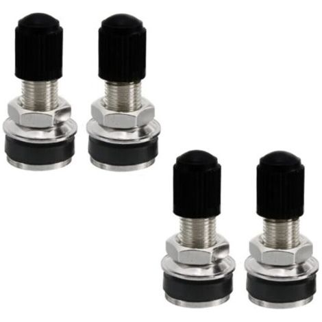 4 pièces voiture moto pneu pneu Valve Tubeless métal Valve tiges avec bouchons anti-poussière-15x32mm
