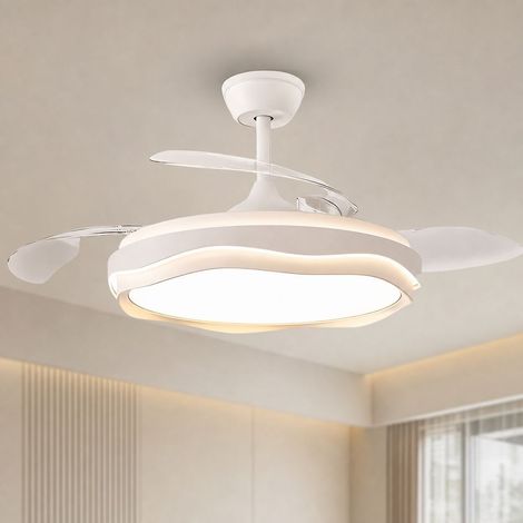 Ventilateur de plafond avec lumière LED, 42 pouces, moteur silencieux en cuivre, télécommande, variateur intensité et température, idéal salon (1/5)