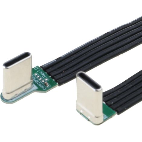 Câble de données plat en silicone de type C avec connecteur flexible, adapté à la charge dans des espaces restreints, compatible avec de nombreux appareils. (1/5)