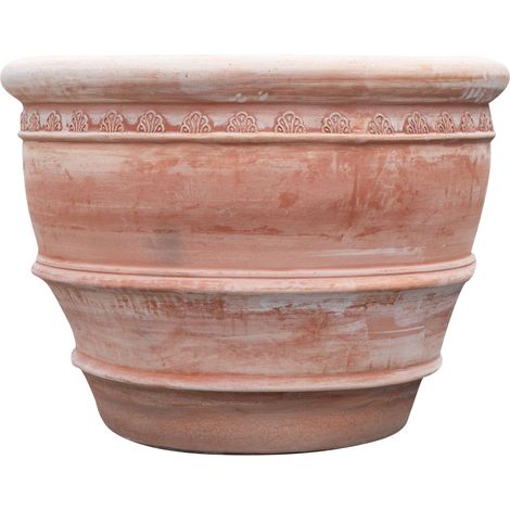Vaso in terracotta Fioriera da giardino Vaso per fiori da esterno interno Anfora Conca grande Giara fiori 102x77 cm Fatto a mano (1/5)