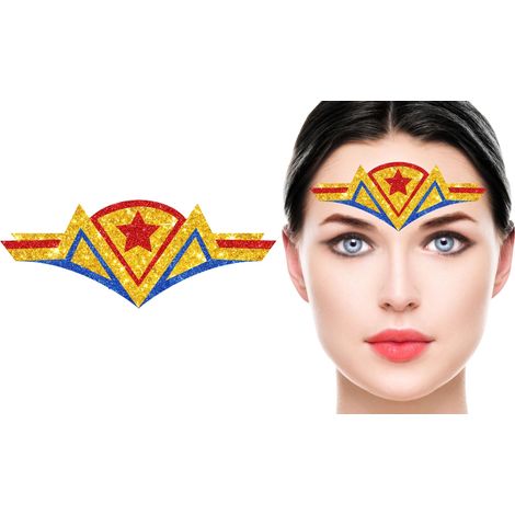 Autocollants à paillettes pour le visage SUPER-HÉROS (1/3)