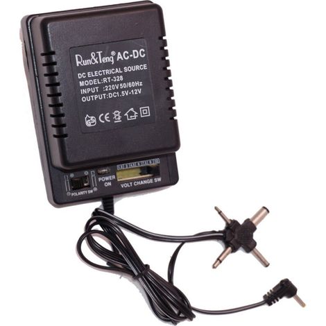 Transformateur D'alimentation Universel 500ma De 1,5v A 12v Ac Dc