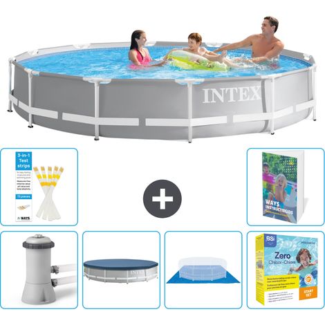 Prism Frame Pool Rund - 366x76 cm - 7-teilig S198