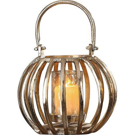 Lanterne à Bougie en Aluminium Décoration de Salon Lumière de Noël Diamètre 23 cm (1/3)