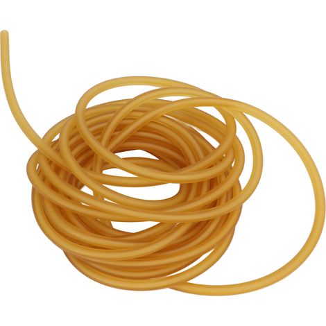 Bande élastique en latex jaune, tube en caoutchouc naturel très élastique pour fabrication de lance-pierres, exercices de fitness, chasse en extérieur, 5 mètres. (1/5)