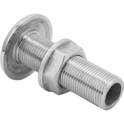MJS022 Edelstahl-Durchgangsverschraubung, Auslassdichtung für 3/8"-Boots- und Yachtschläuche (1/5)