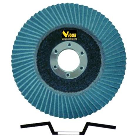 Dischi Lamellari Abrasivi a Lamelle Vigor in Fibra Mm.115 Grana  60 conf. 20 pz