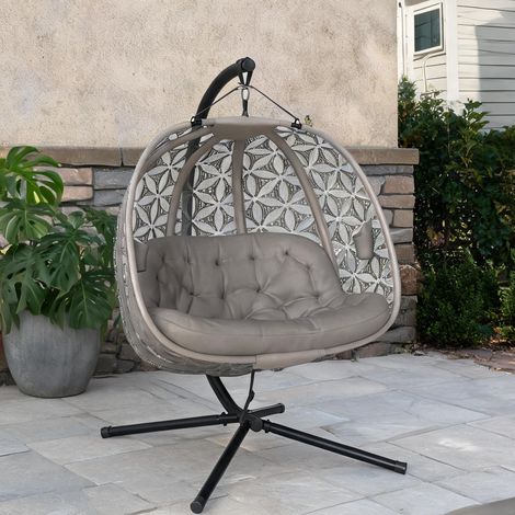 Hamac sand en acier Polyester 126 x 126 x 176 cm (1/5)